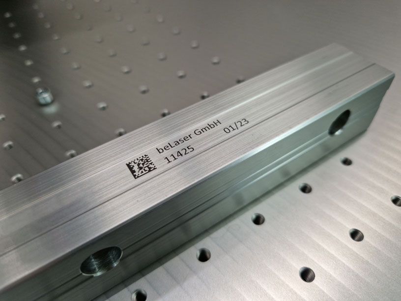 Lasergravurmaschine Markierung eloxiertes Aluminium