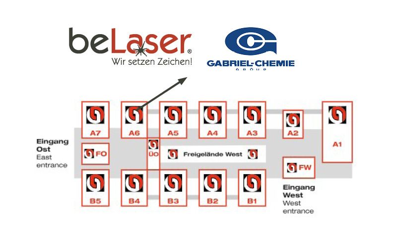 Fakuma Hallenplan beLaser Gabriel-Chemie