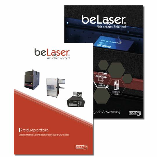 beLaser Übersicht Broschüren Laserbeschriftungssysteme