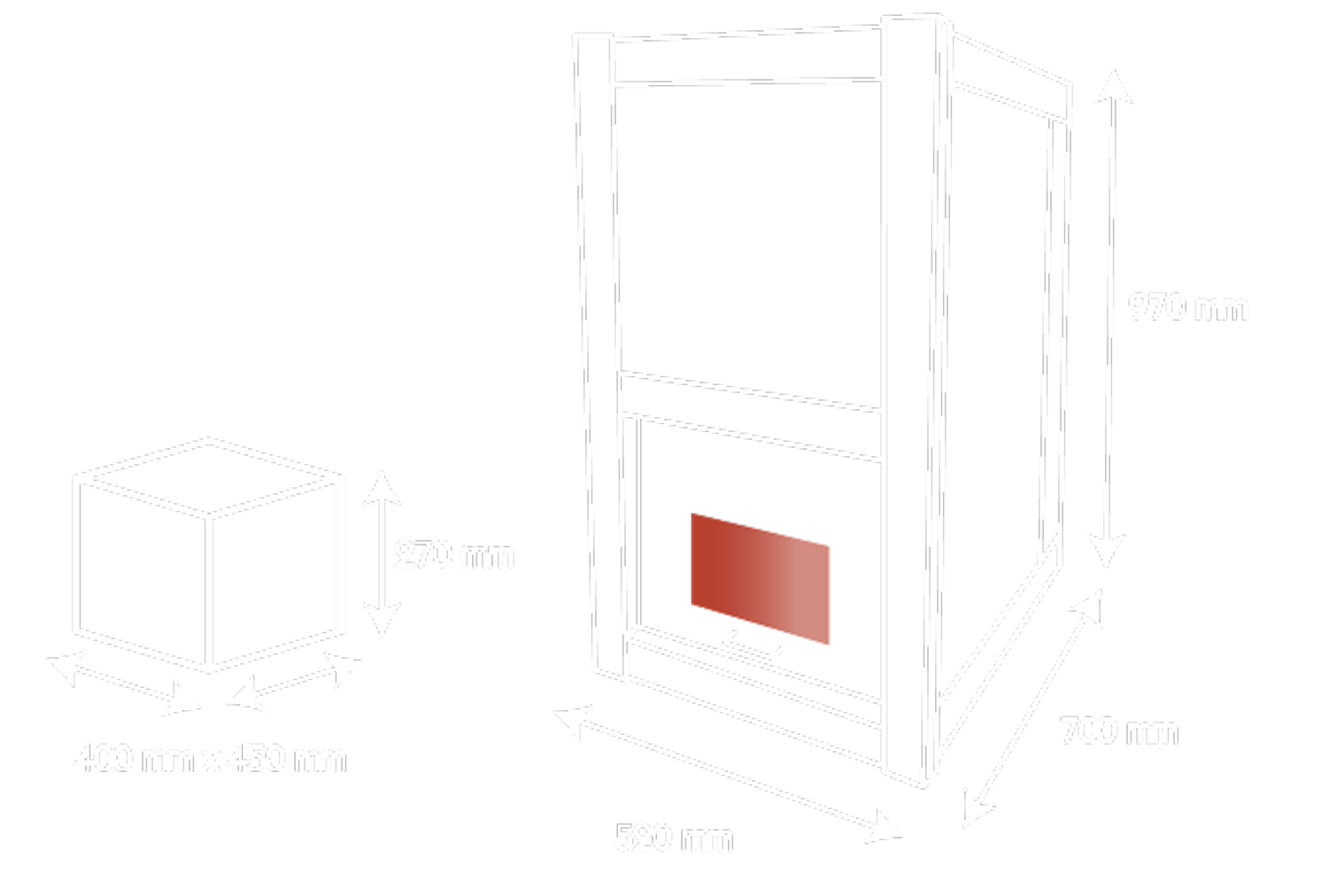Dimensions and Component Dimensions Laser Engraving Machine LMF Easy