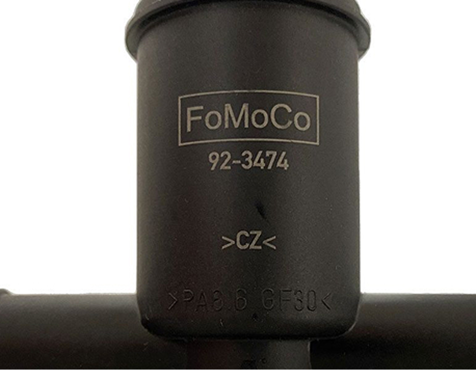 Bauteil Kunststoff im Automotive Bereich, Beschriftung durch aufschäumen